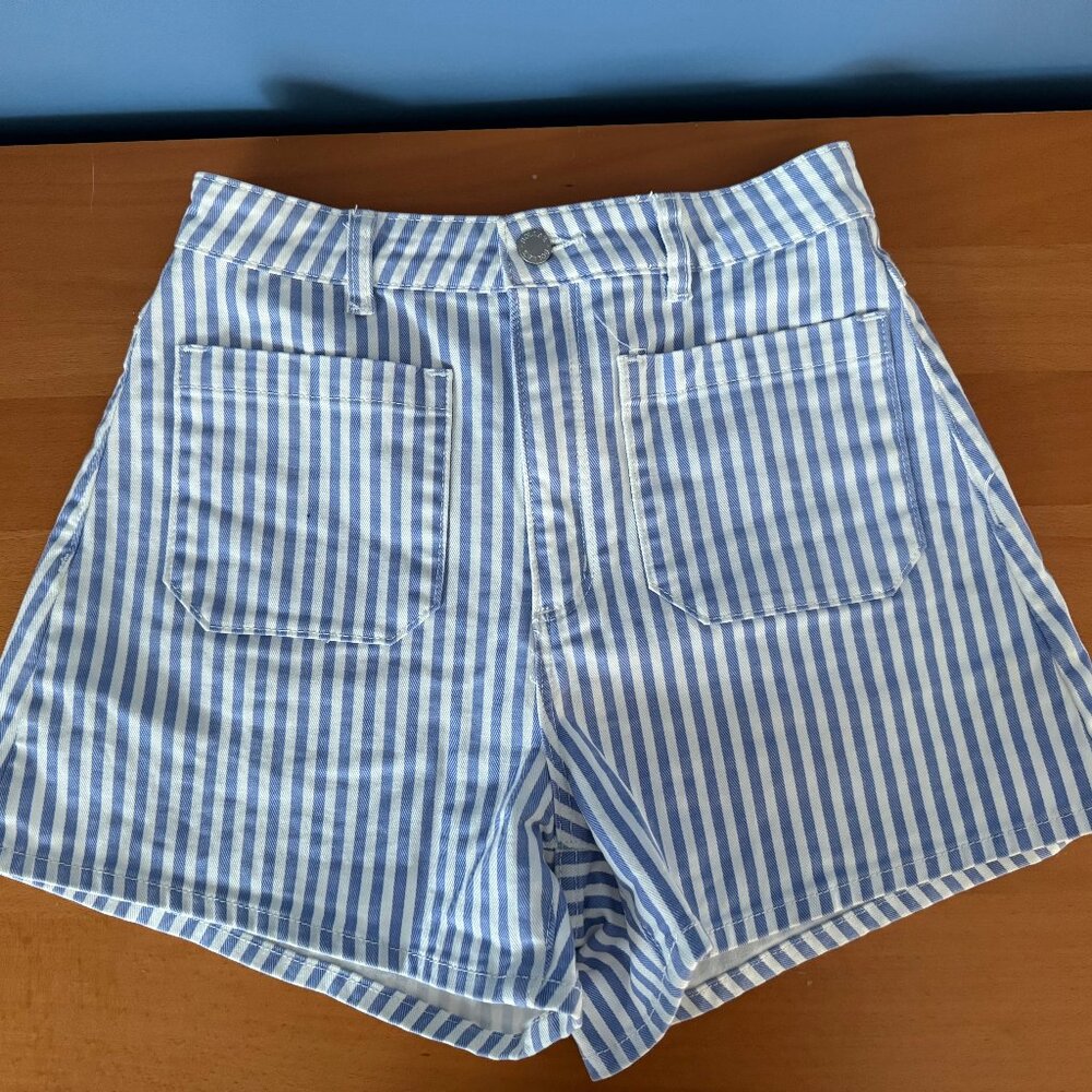 Rollas Dusters Sailor Blue/White Striped Short Size 26
